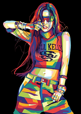 Colorful Pop Art of a Woman