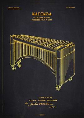 1936 Marimba Patent Gold