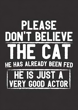 Funny Cat Actor Text Art