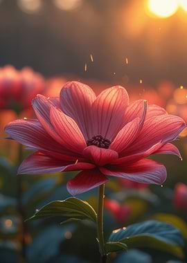 Close-up of a pink dahlia flower