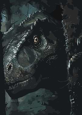 Close-up of a Tyrannosaurus Rex