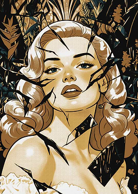 Broken Mirror Portrait of a Woman