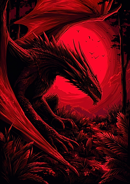 Red Dragon in a Dark Forest