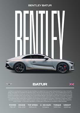 Bentley Batur Car Poster