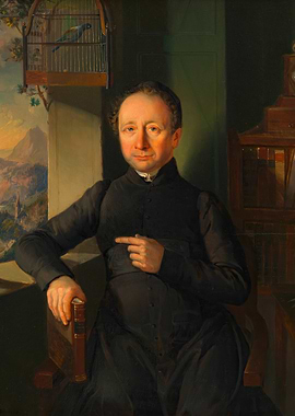 Portrait of a Man with a Birdcage