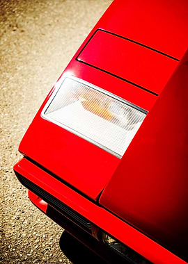 Red Vintage Lamborghini Poster