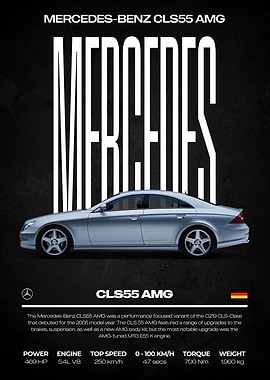Mercedes-Benz CLS55 AMG Poster