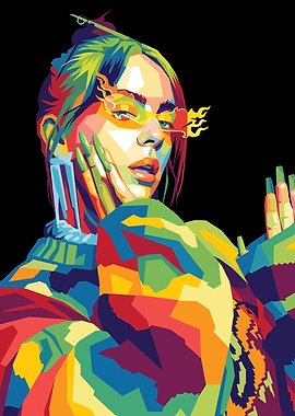 Billie Eilish Pop Art Portrait