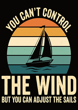 Sailing quote with vintage sunset