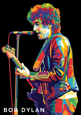 Bob Dylan Pop Art Portrait