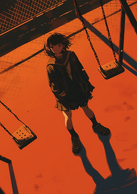 Girl on a Playground