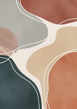 Abstract Mid-Century Modern Art