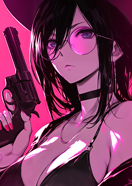 Anime Girl with Gun