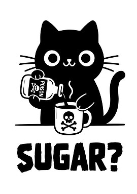 Black Cat Pouring Poison