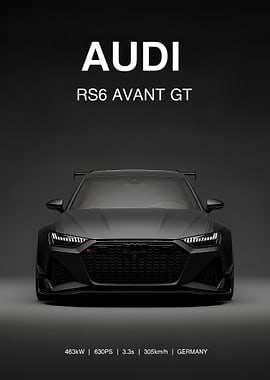 black Audi RS6 Avant GT