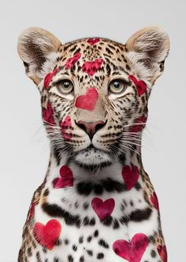 Leopard with Hearts