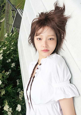 jiyu KiiiKiii in White Dress with Braids