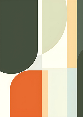 Abstract Geometric Shapes with Color Blocks