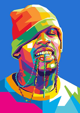 Colorful Pop Art Portrait of a Man