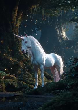 Enchanting Unicorn in a Magical Forest