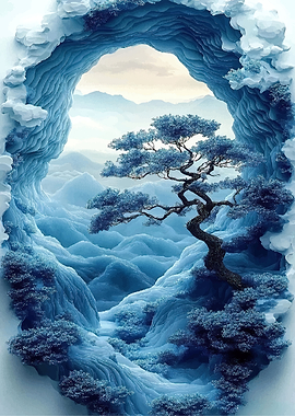 Enchanted Ice Cave Landscape