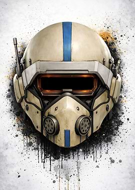ARC Raiders Battle Helmet Splatter Art