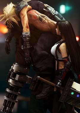 Cloud and Tifa from Final Fantasy VII