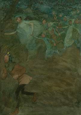 Fairy Chase in a Forest