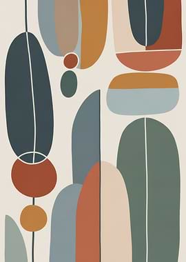 Abstract Mid-Century Modern Shapes