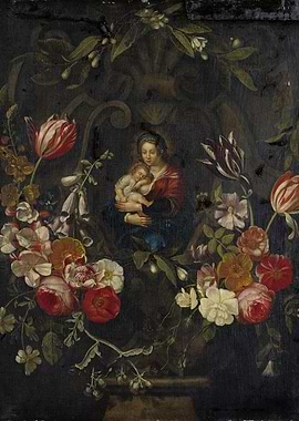 Madonna and Child with Flowers