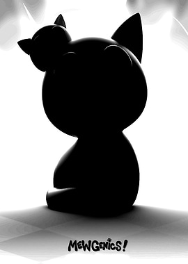 Cute Black Cat Mewgenics Silhouette