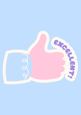 Excellent Thumbs Up Sticker