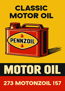 Classic Pennzoil Motor Oil Can