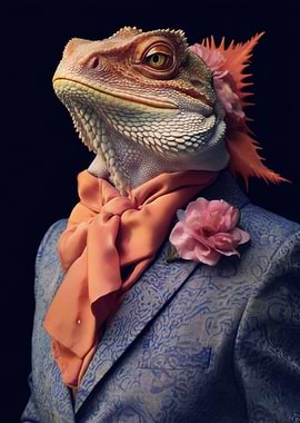 Bearded Dragon in a Suit