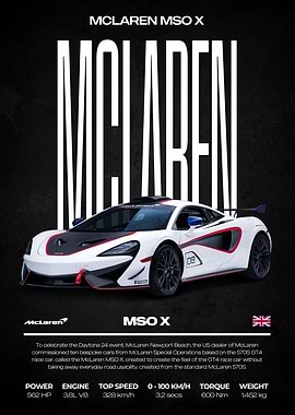 McLaren MSO X Race Car