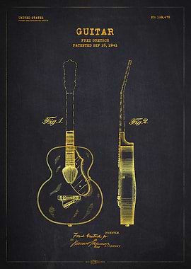 1941 Guitar Patent Gold