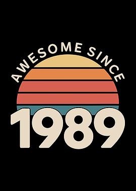 Awesome Since 1989 Retro Birthday