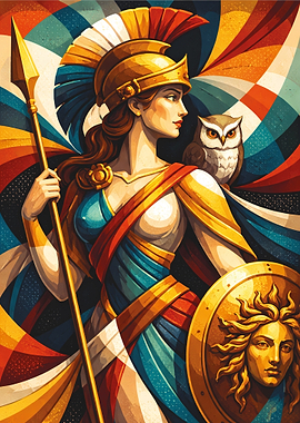Athena with Owl and Spear