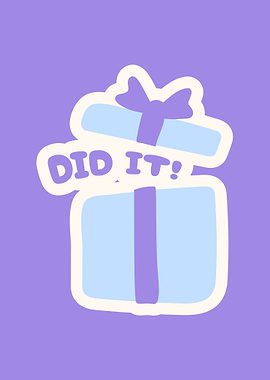 Did It! Gift Box Sticker