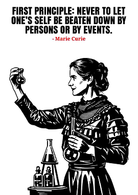 Marie Curie Quote Poster