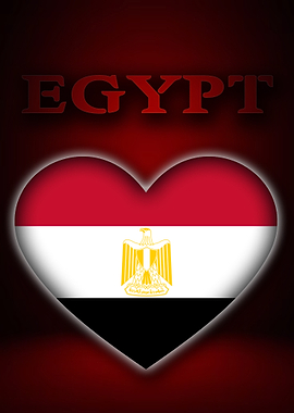 Egypt Flag Heart
