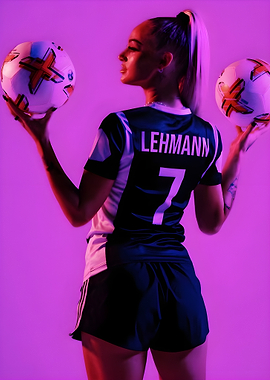 Soccer Player Lehmann with Balls
