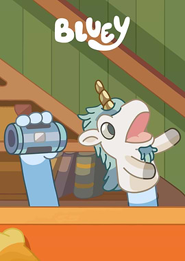 Bluey Unicorn and Toy Hammer