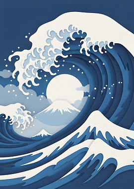 Great Wave with Mount Fuji