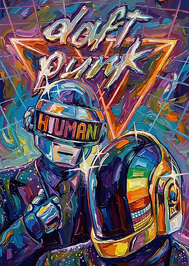 Daft Punk 'Human' Painting art