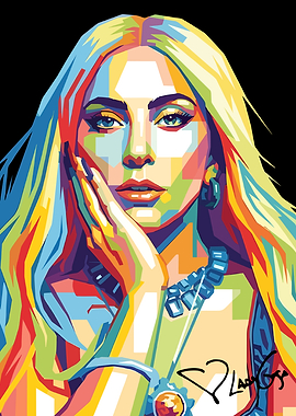Lady Gaga Pop Art Portrait