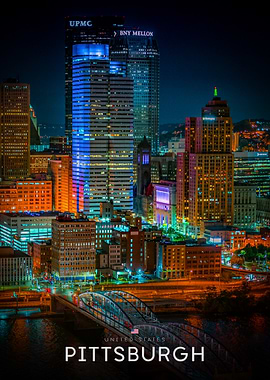 Pittsburgh Skyline at Night