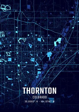 Thornton Colorado Midnight City Map