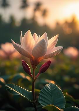 Lotus Flower at Sunrise