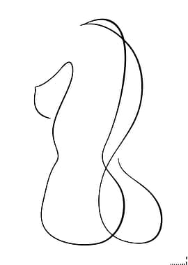 Abstract Line Art of Female Form